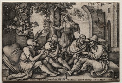 Giobbe e i suoi amici da Hans Sebald Beham