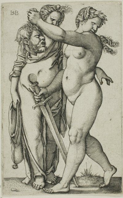 Giuditta che cammina verso sinistra e il suo servitore da Hans Sebald Beham