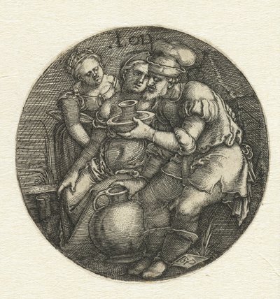 Lot e le sue figlie da Hans Sebald Beham