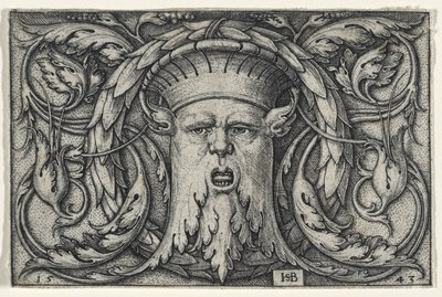 Mascaron, 1543 (incisione su carta vergata) da Hans Sebald Beham