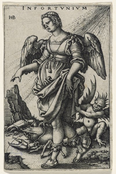 Sfortuna (Das Ungluck) (incisione su carta vergata) da Hans Sebald Beham