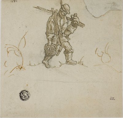 Contadino che porta un secchio da Hans Sebald Beham