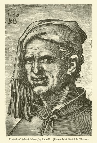 Autoritratto del pittore e incisore tedesco Sebald Beham da Hans Sebald Beham