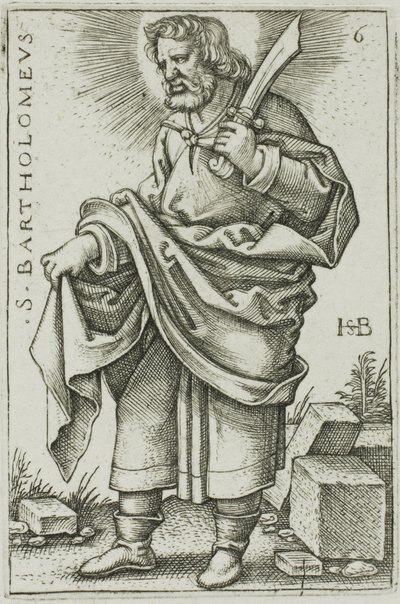 San Bartolomeo, tavola 6 dai Dodici Apostoli da Hans Sebald Beham