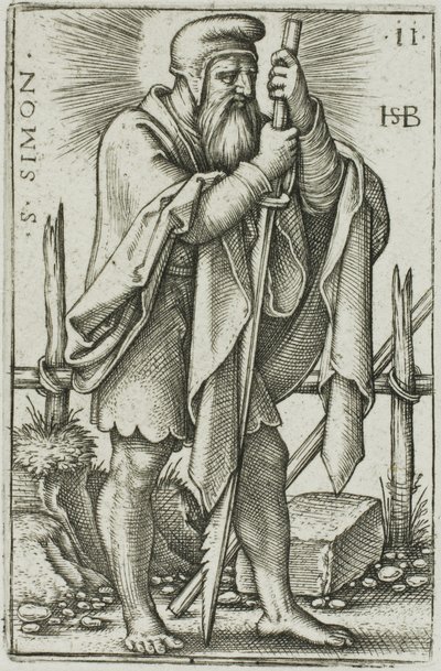 San Simone, tavola 11 da I Dodici Apostoli da Hans Sebald Beham