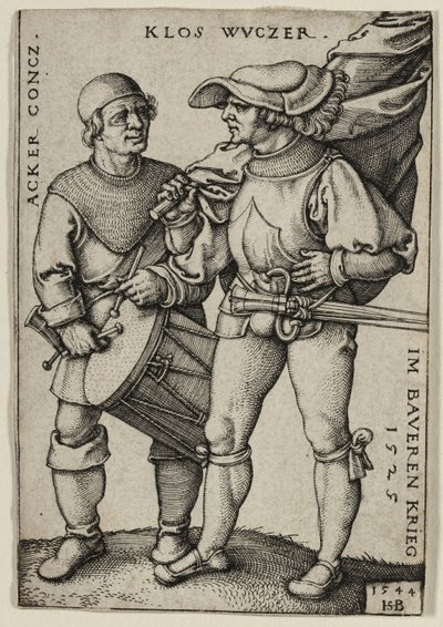 Portabandiera e tamburino da Hans Sebald Beham