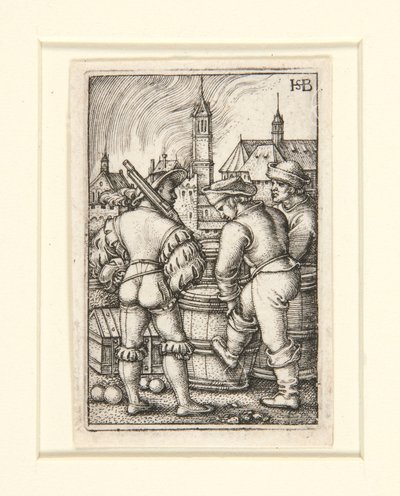 La guardia vicino alle botti di polvere da Hans Sebald Beham