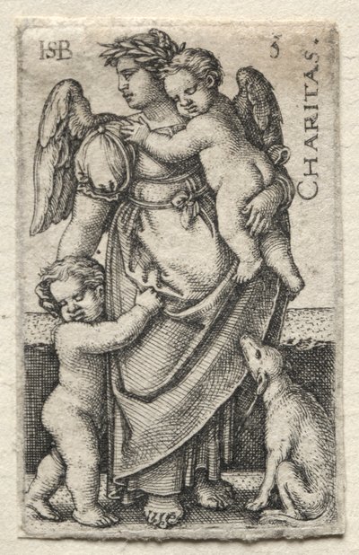 La conoscenza di Dio e le sette virtù cardinali: Carità - Charitas da Hans Sebald Beham
