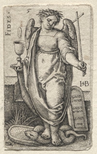 La Conoscenza di Dio e le Sette Virtù Cardinali: Fedeltà - Fides da Hans Sebald Beham