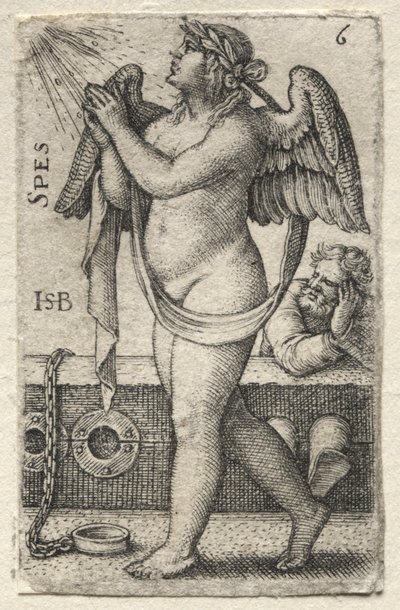 La conoscenza di Dio e le sette virtù cardinali: Speranza - Spes da Hans Sebald Beham