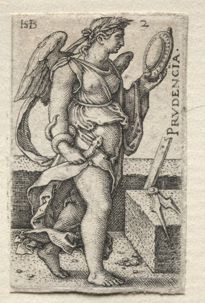 La Conoscenza di Dio e le Sette Virtù Cardinali: Prudenza - Prudencia da Hans Sebald Beham