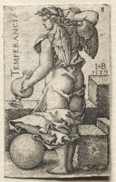 La conoscenza di Dio e le sette virtù cardinali: Temperanza da Hans Sebald Beham