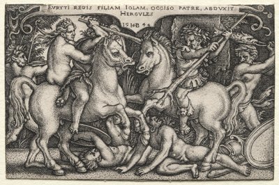 Ercole che rapisce Iole da Hans Sebald Beham