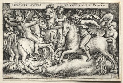 Le Fatiche di Ercole: Ercole che Conquista Troia da Hans Sebald Beham