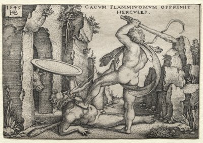 Le fatiche di Ercole: Ercole uccide il gigante Caco da Hans Sebald Beham