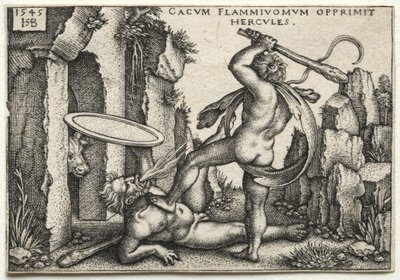 Le Fatiche di Ercole: Ercole Uccide il Gigante Caco da Hans Sebald Beham
