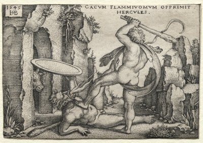 Le fatiche di Ercole: Ercole uccide il gigante Caco, 1545 da Hans Sebald Beham