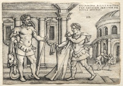 Ercole riceve la veste intrisa del sangue di Nesso da Hans Sebald Beham