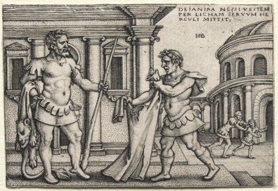 Ercole che riceve la veste intrisa di sangue di Nessuss, 1542. da Hans Sebald Beham