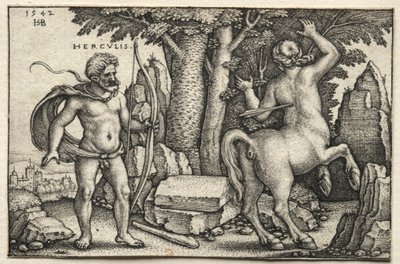 Le fatiche di Ercole: Ercole che spara a Nesso, 1542 da Hans Sebald Beham