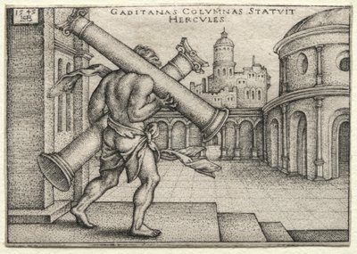Le Fatiche di Ercole: Ercole e le Colonne di Gades da Hans Sebald Beham