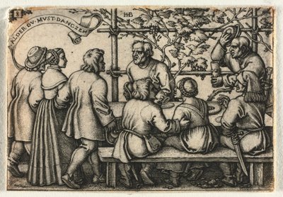 Il Matrimonio Contadino o i Dodici Mesi: No. 8, 1546 da Hans Sebald Beham
