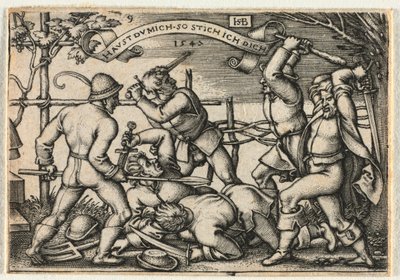 Il Matrimonio del Contadino o i Dodici Mesi: No. 9, 1547 da Hans Sebald Beham