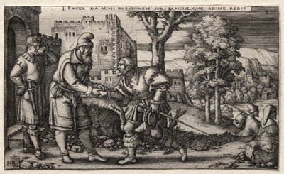 Il figliol prodigo da Hans Sebald Beham