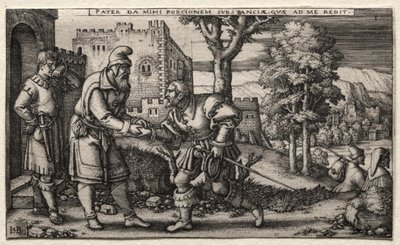 Il figliol prodigo da Hans Sebald Beham