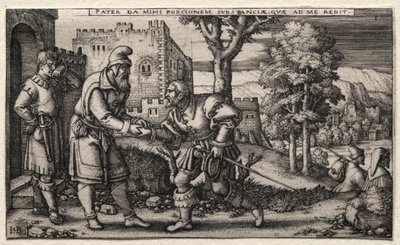 Il figliol prodigo: Partenza del figliol prodigo da Hans Sebald Beham