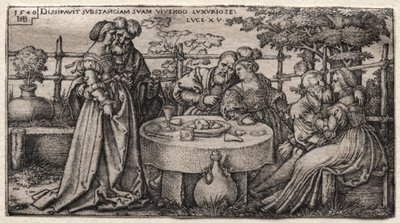 Il figliol prodigo: Spreco della sua fortuna da Hans Sebald Beham