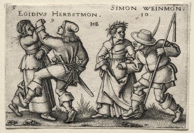Il matrimonio del villaggio: Egidius Herbstmon / Simon Weimon da Hans Sebald Beham
