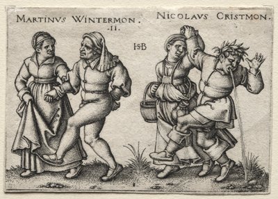 Il matrimonio del villaggio: Martinus Wintermon / Nicolaus Cristmon da Hans Sebald Beham
