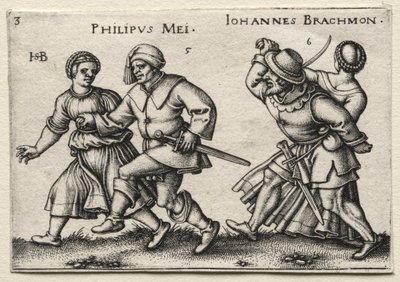 Il matrimonio del villaggio: Philipus Mei / Johannes Brachmon da Hans Sebald Beham