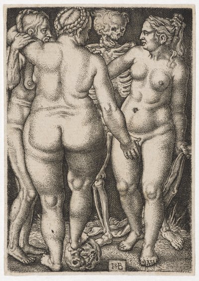 Tre donne e la Morte, c. 1546-50 da Hans Sebald Beham