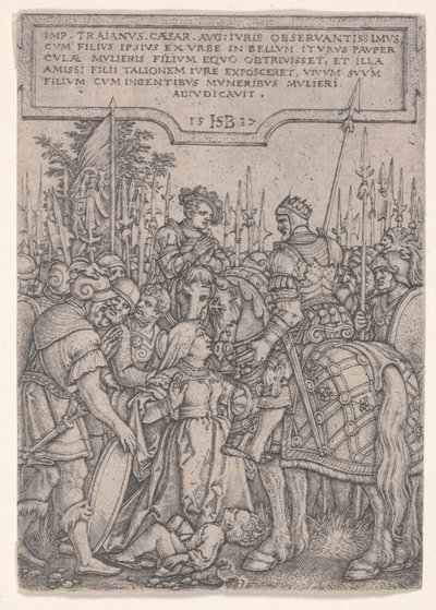 La giustizia di Traiano da Hans Sebald Beham