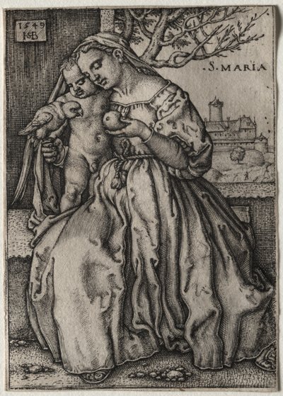 Vergine col Bambino e pappagallo da Hans Sebald Beham