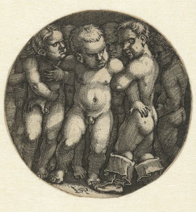 Sette bambini nudi da Hans Sebald Beham