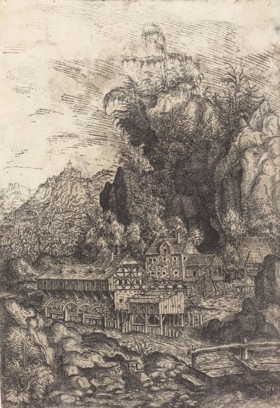 Paesaggio con un Mulino ad Acqua da Hans Sebald Lautensack