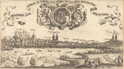 Veduta di Norimberga da ovest [sezione centrale], 1552 da Hans Sebald Lautensack