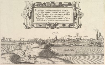 Veduta di Norimberga, verso est, piastra sinistra, 1552 da Hans Sebald Lautensack