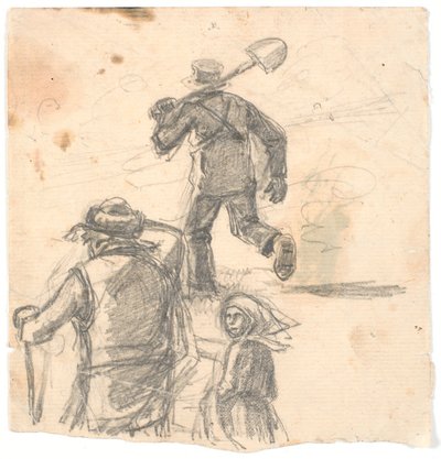 Studi di figure per un quadro di incendio da Hans Smidth