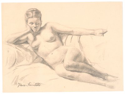 Modello femminile sdraiato da Hans Smidth