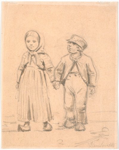 Due bambini del popolo da Hans Smidth