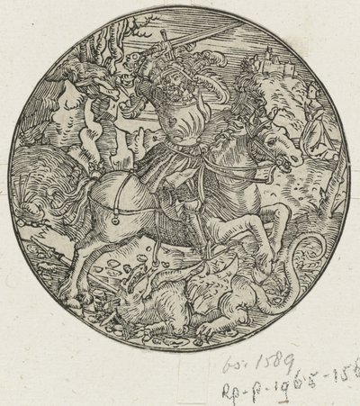 San Giorgio uccide il drago da Hans Springinklee (manner of)