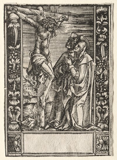 Santa Maria e San Giovanni davanti alla Croce da Hans Springinklee