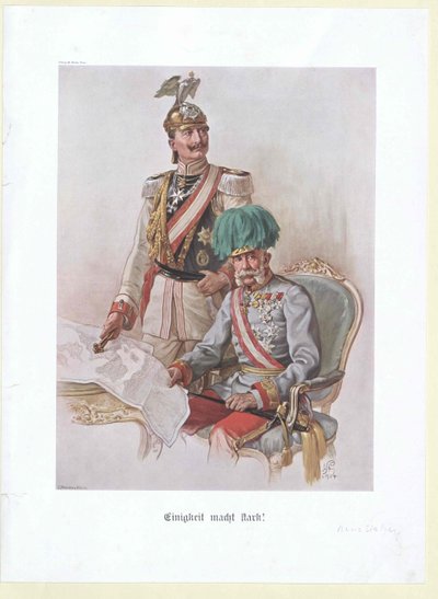 Imperatore tedesco e re di Prussia Guglielmo II da Hans Stalzer