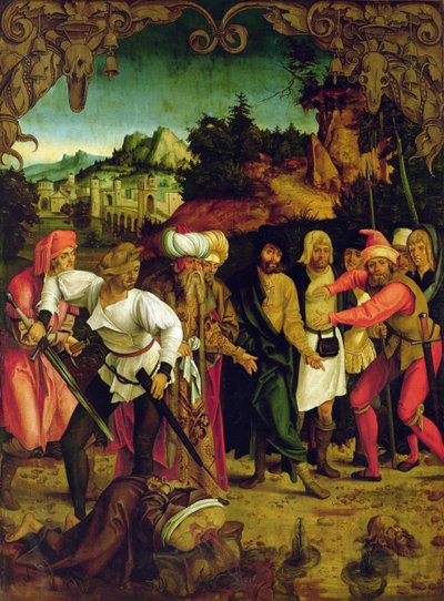 La decapitazione di San Paolo, da un polittico che raffigura Scene della vita dei SS. Pietro e Paolo (dettaglio) da Hans Suess Kulmbach