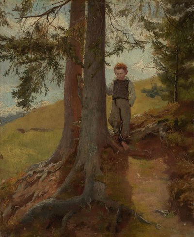 Ragazzo contadino ai margini del bosco da Hans Thoma