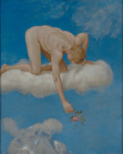 Giugno (Giovane con una rosa) da Hans Thoma